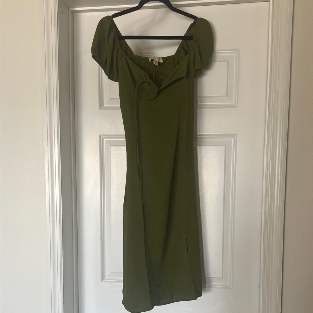 Monteau Olive Midi Dress